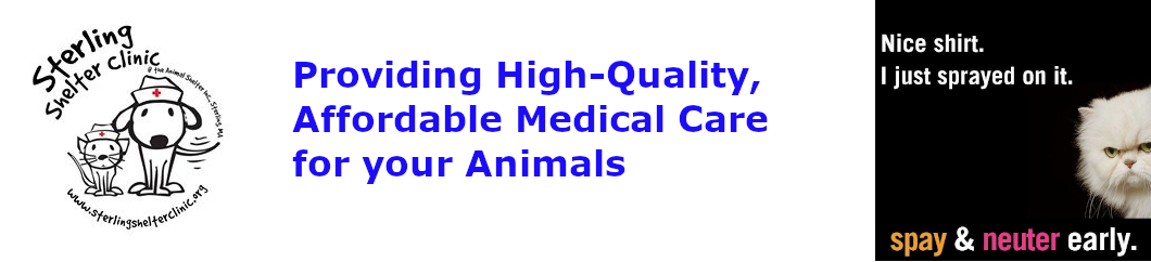 Sterling Animal Shelter Clinic Affordable Medical Care Banner